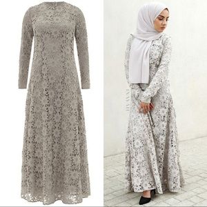 Inayah Company Stone Grey Lace Dress